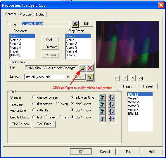 how to import lyrics from another mediashout 6